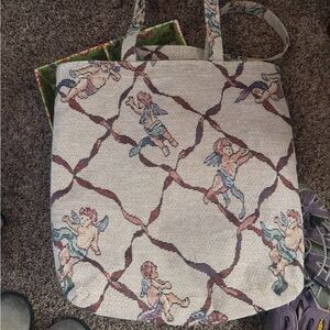 Cherub Patterned Tote Bag